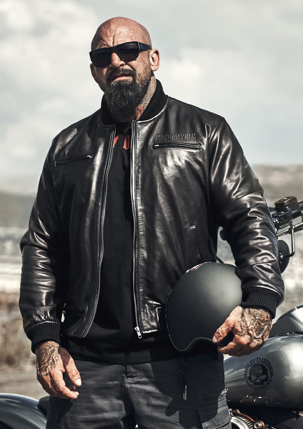 Lederjacke Rampage - MEN OF MAYHEM - ALAIKO - EXCHANGES - MM - M - 1100 - MR - LJ - biker - black