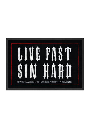 Fußmatte Live Fast Sin Hard - MEN OF MAYHEM - Accessoires - Neu - Supplier Jackson Carpet