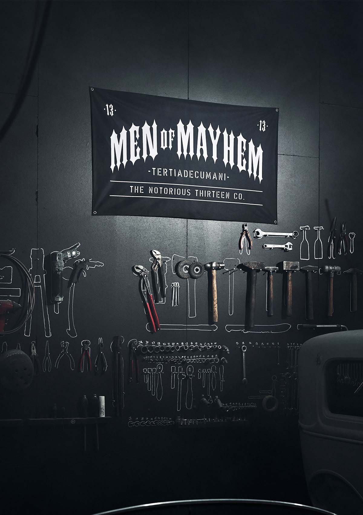Banner M.O.M. - MEN OF MAYHEM - Accessoires - Banner - black