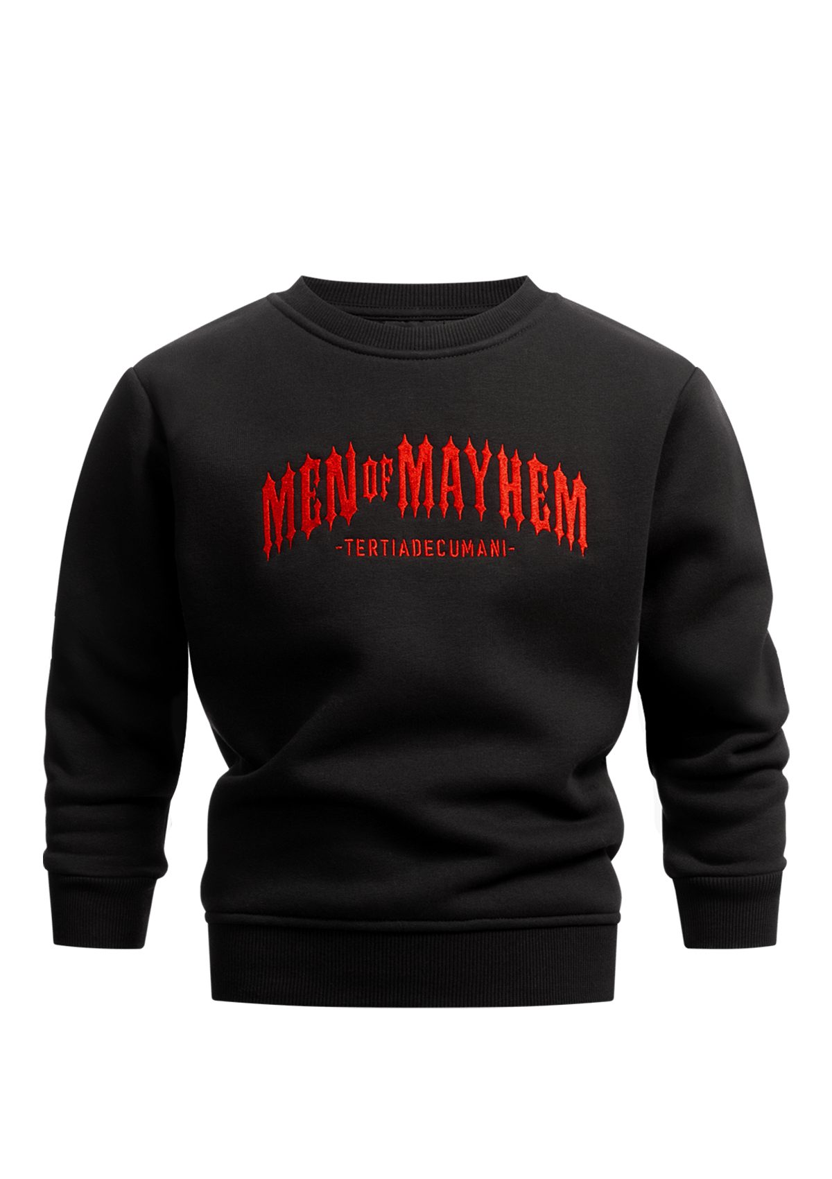 Kids Crewneck Classic S/R - MEN OF MAYHEM - ALAIKO - EXCHANGES - MM - M - 4040 - CC - SR - black - crewneck