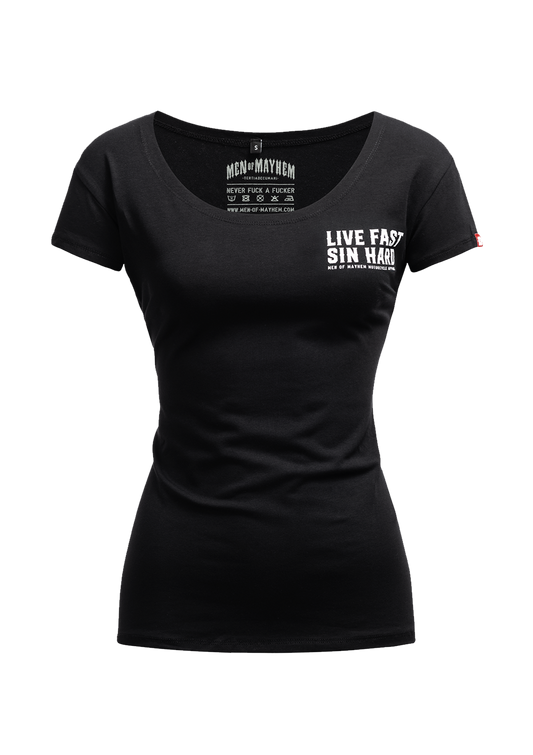 Women T-Shirt Middle Finger S/W