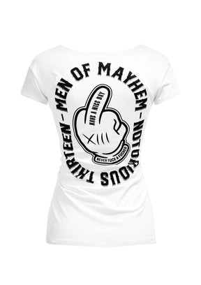 Women T - Shirt Middle Finger W/S - MEN OF MAYHEM - ALAIKO - EXCHANGES - MM - W - 2020 - MF - WS - stock<=6 - T - Shirt Middle Finger