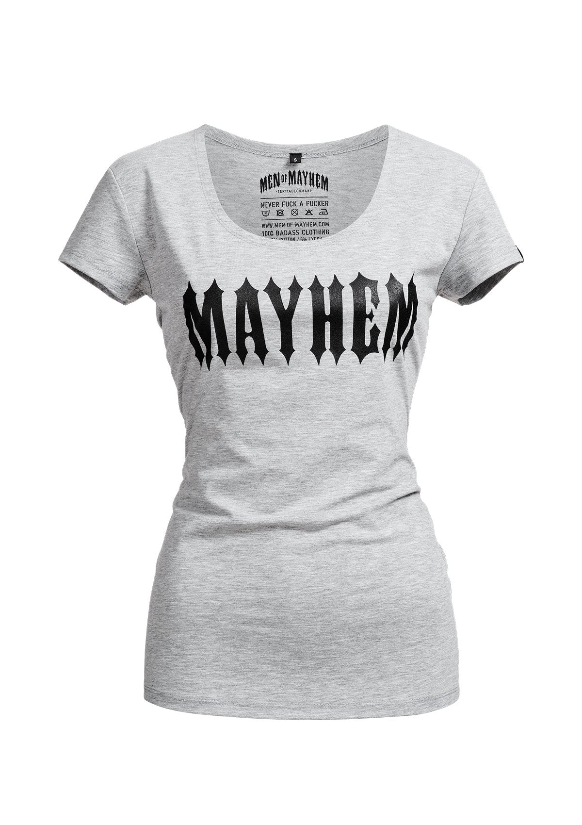 Women T-Shirt Mayhem G/S - MEN OF MAYHEM - ALAIKO-EXCHANGES-MM-W-2020-MS-GS - Grau - T-Shirts & Tops