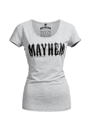 Women T-Shirt Mayhem G/S - MEN OF MAYHEM - ALAIKO-EXCHANGES-MM-W-2020-MS-GS - Grau - T-Shirts & Tops