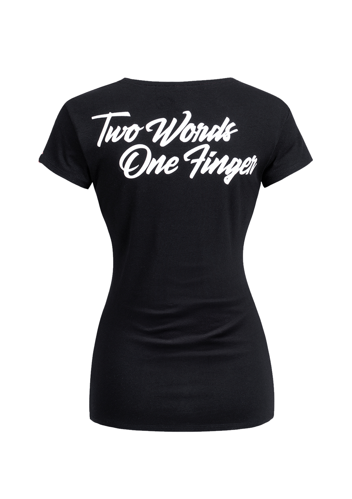 Women T-Shirt Two Words One Finger S/W - MEN OF MAYHEM - ALAIKO - EXCHANGES - MM - W - 2020 - TW - SW - black - Schwarz