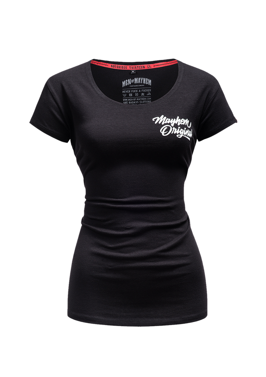 Women T-Shirt Two Words One Finger S/W