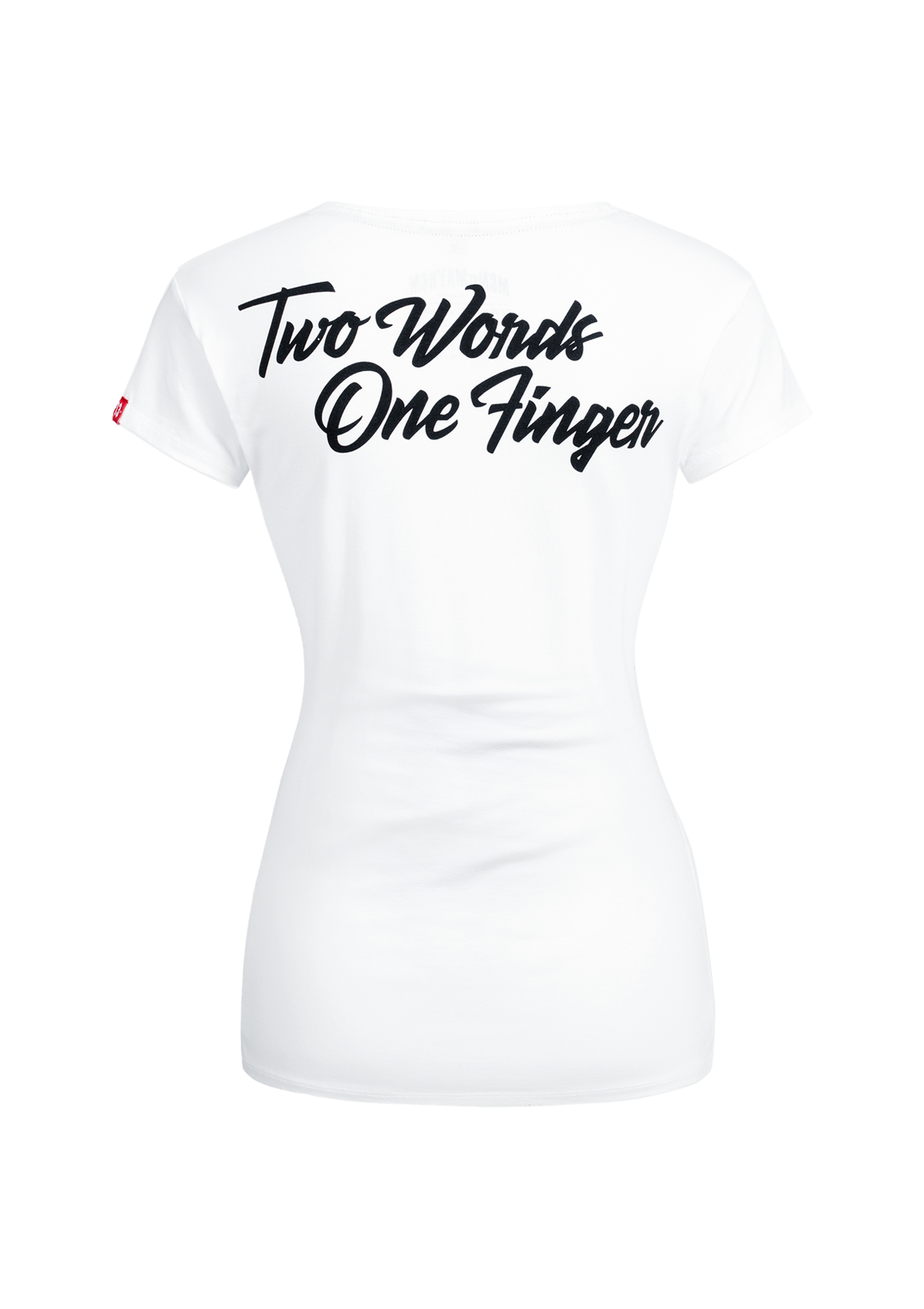 Women T-Shirt Two Words One Finger W/S