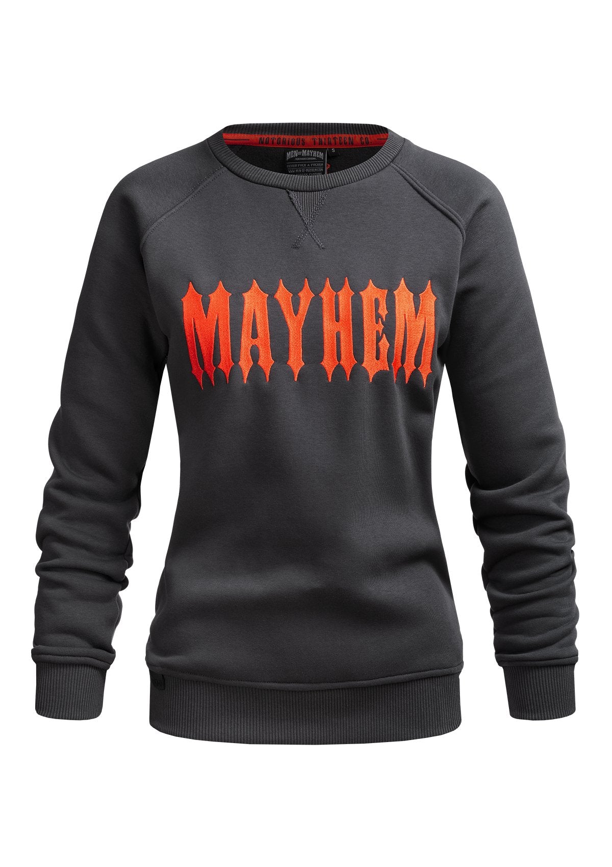 Women Crewneck Mayhem G/O - MEN OF MAYHEM - ALAIKO-EXCHANGES-MM-W-2040-MC-GO - Grau - grey