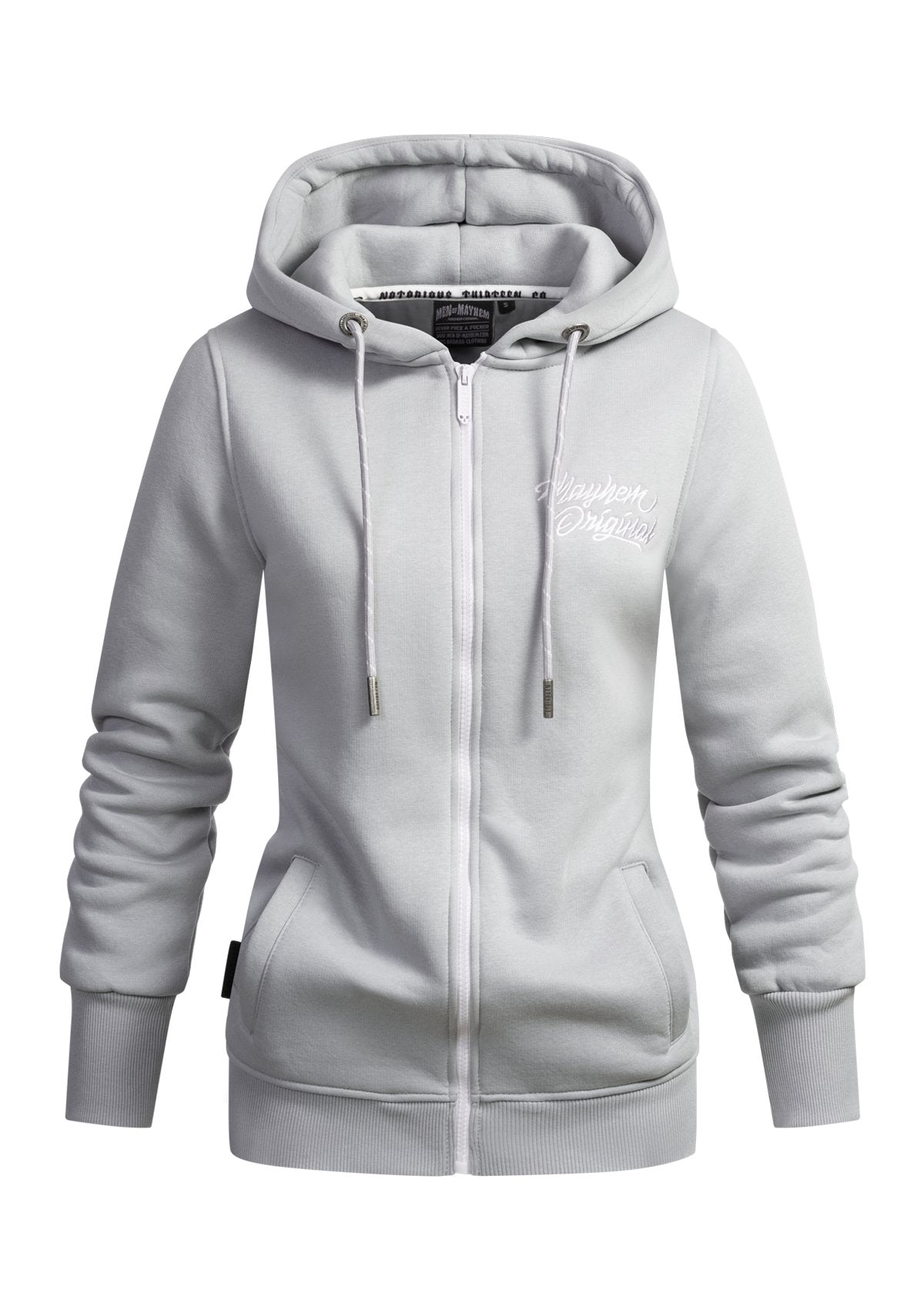 Women Hoody Jacke TWOF LG/W - MEN OF MAYHEM - ALAIKO-EXCHANGES-MM-W-2070-HJ-TWOF-LGW - Grau - Neu