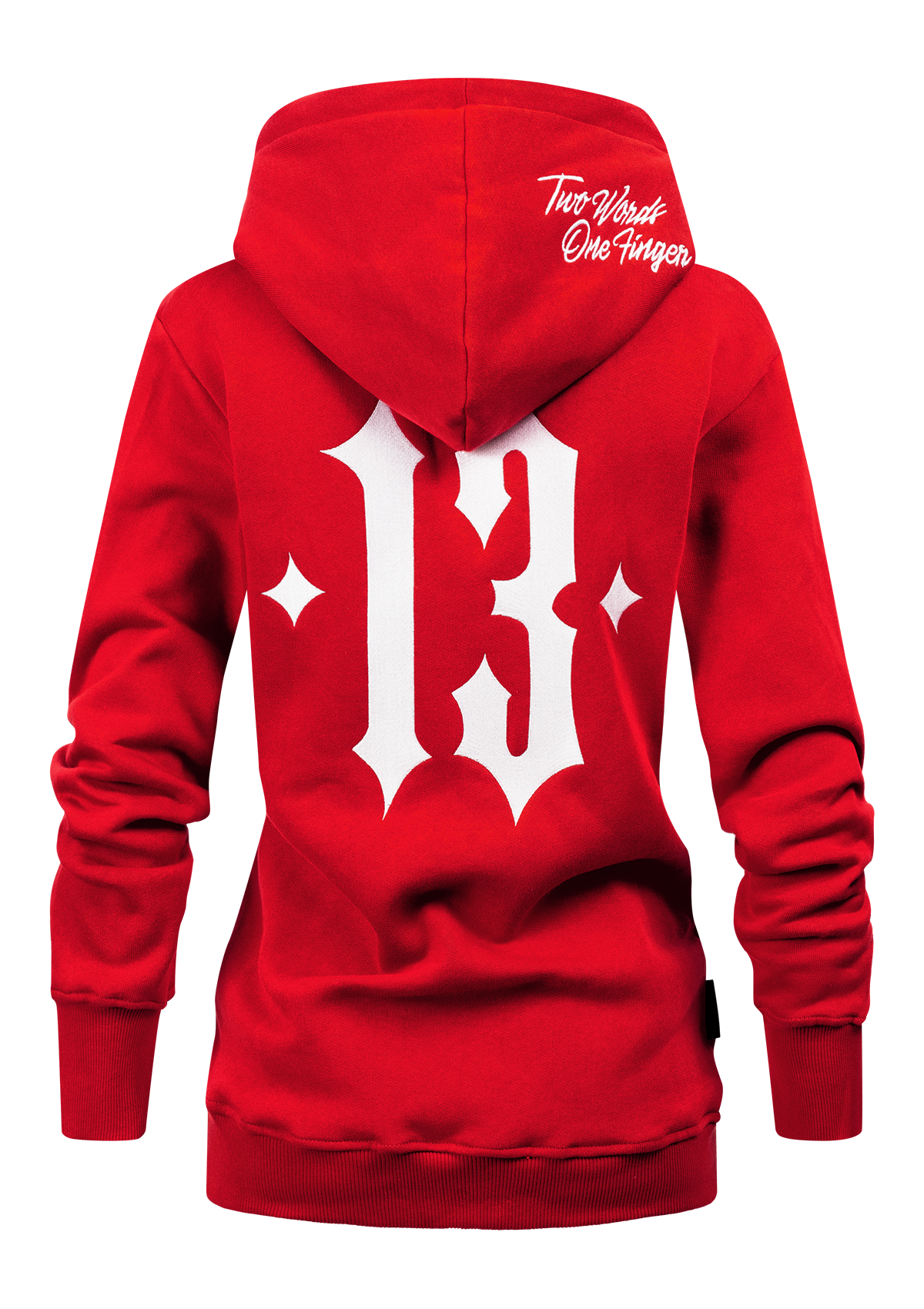 Dames zip hoodie TWOF R/W