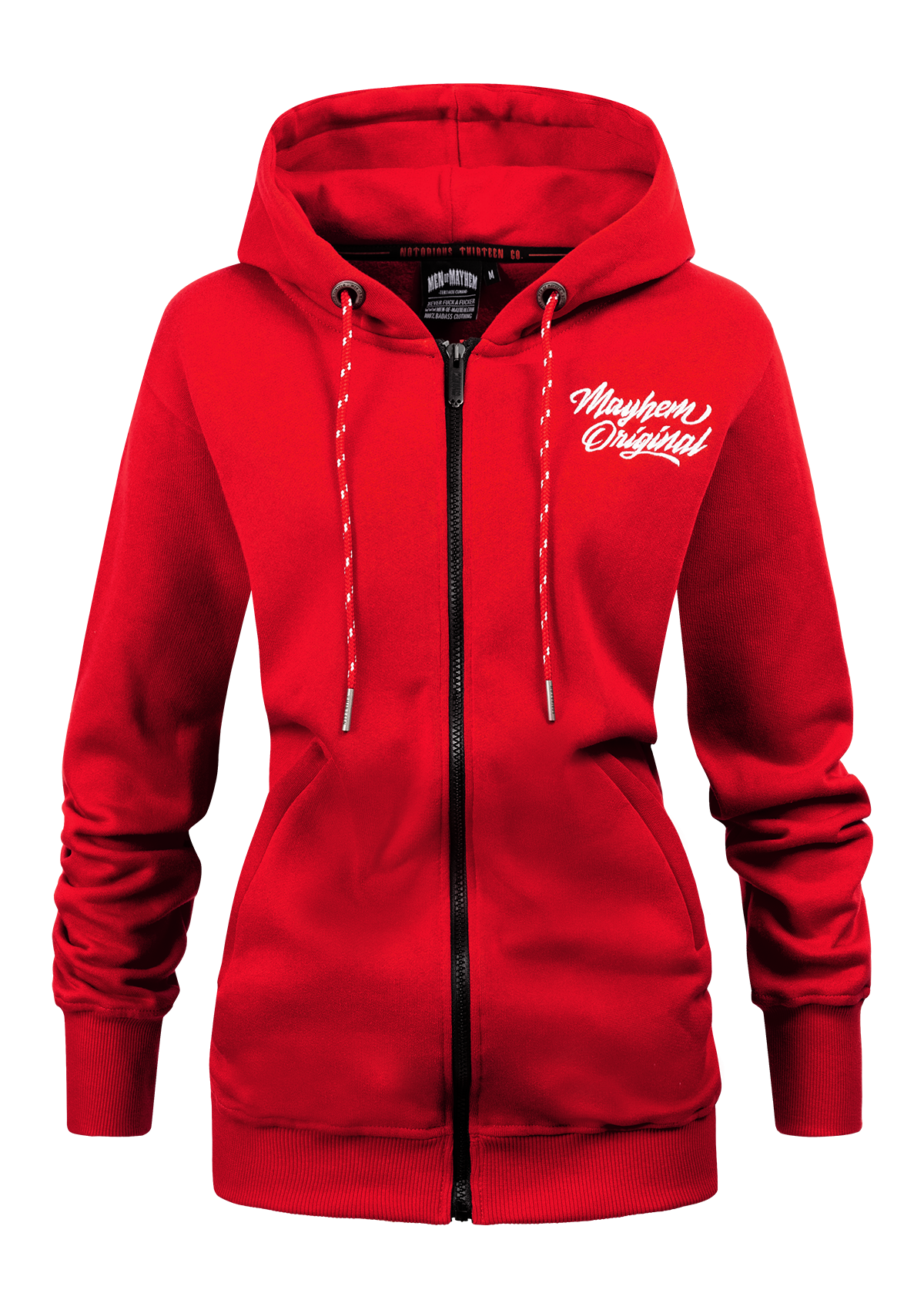 Dames zip hoodie TWOF R/W