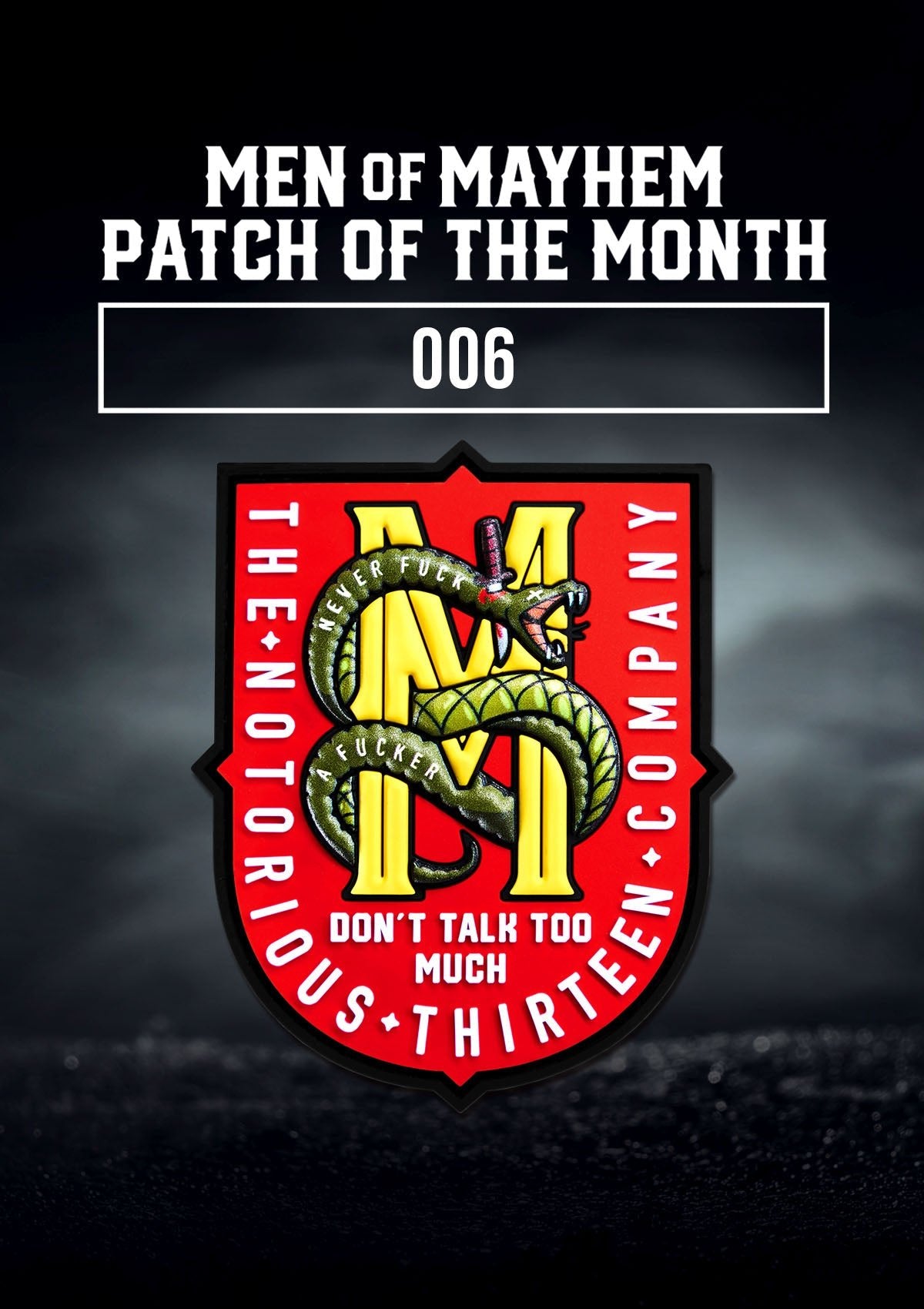 Patch of the Month 006 - MEN OF MAYHEM - Accessoires - hidden - Patches & Pins