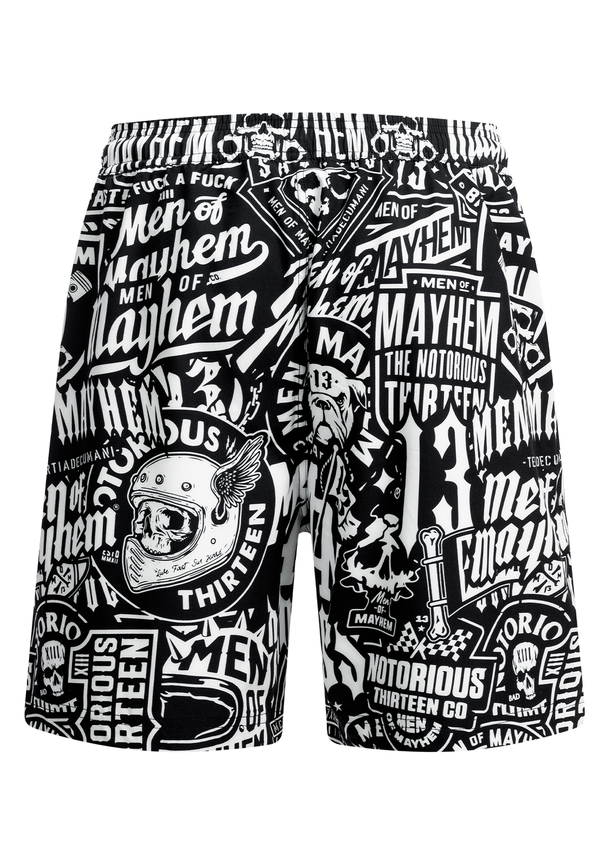 Badehose Mayhem Pattern S/W