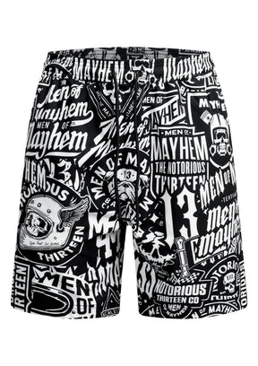 Badehose Mayhem Pattern S/W - MEN OF MAYHEM - ALAIKO-EXCHANGES-MM-M-1130-MP-SW - black - Hosen