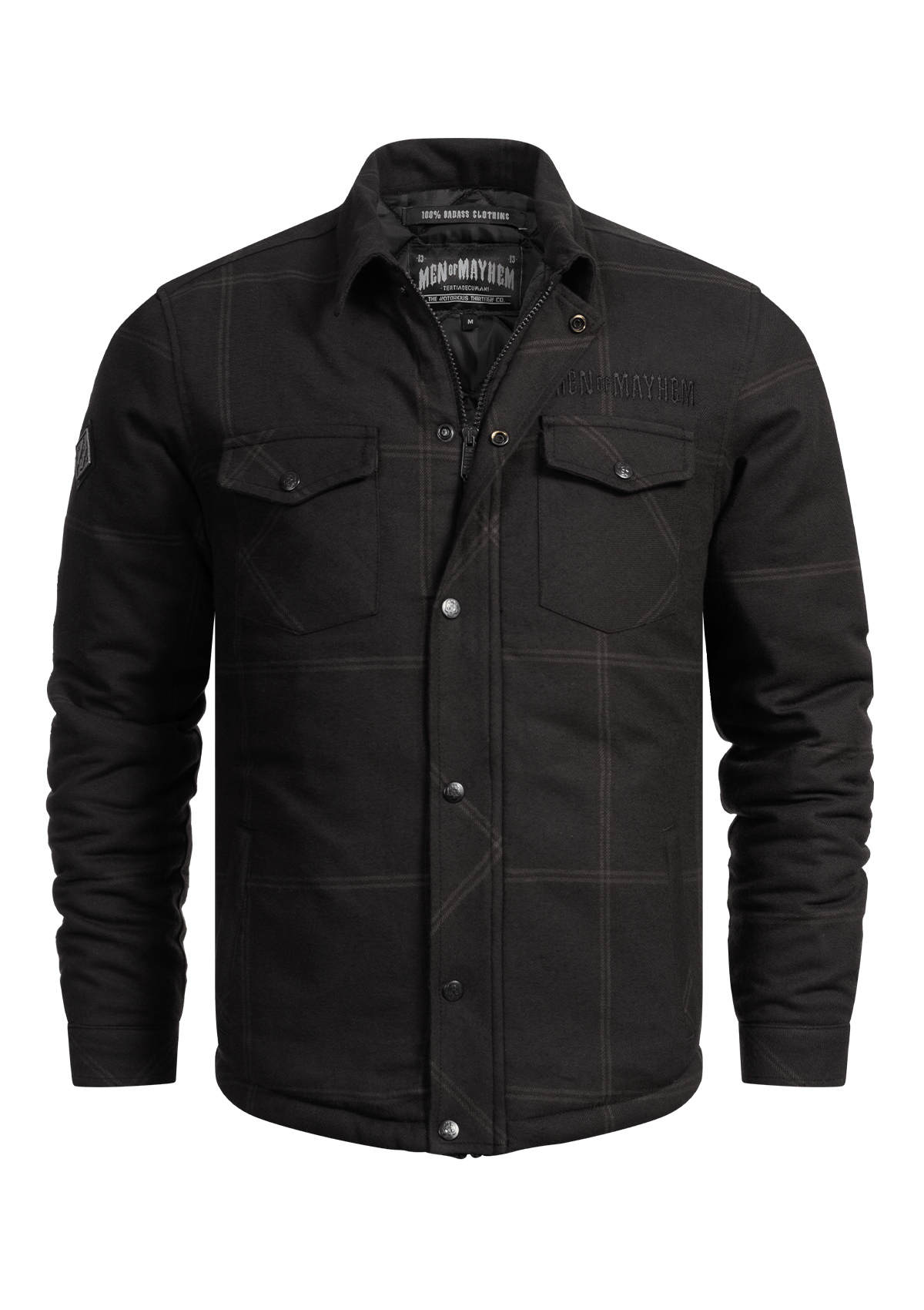Flanelljacke Midnight - MEN OF MAYHEM - ALAIKO - EXCHANGES - MM - M - 1100 - FJ - MN - flanelljacke - Grau