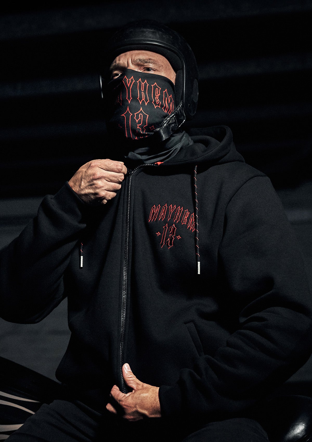 Hoodie Jacke Mayhem Classic B/B/R MK3
