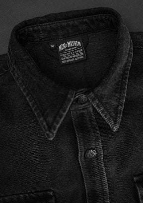 Jeanshemd Shadow BLKW - MEN OF MAYHEM - ALAIKO - EXCHANGES - MM - M - 1060 - JHS - BLKW - black - Hemden