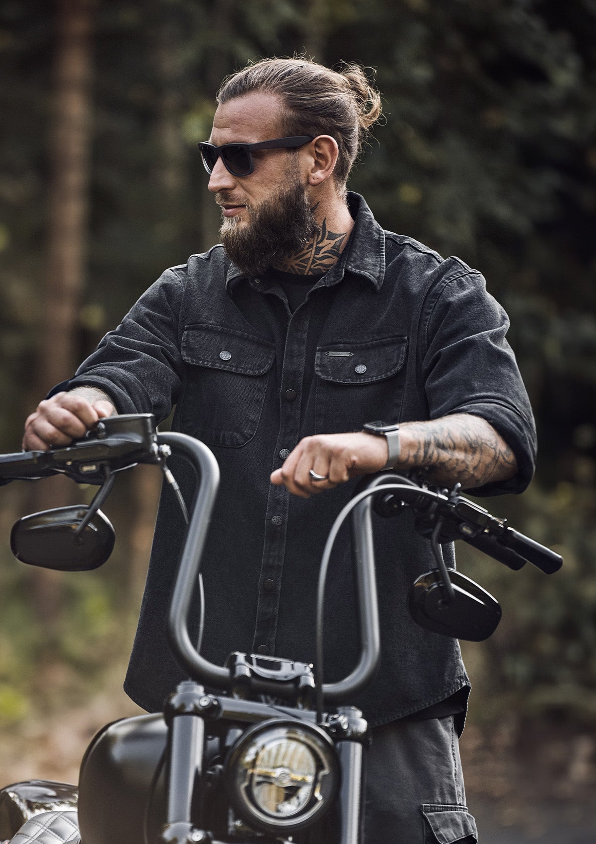 Jeanshemd Shadow BLKW - MEN OF MAYHEM - ALAIKO - EXCHANGES - MM - M - 1060 - JHS - BLKW - Hemden - Herren