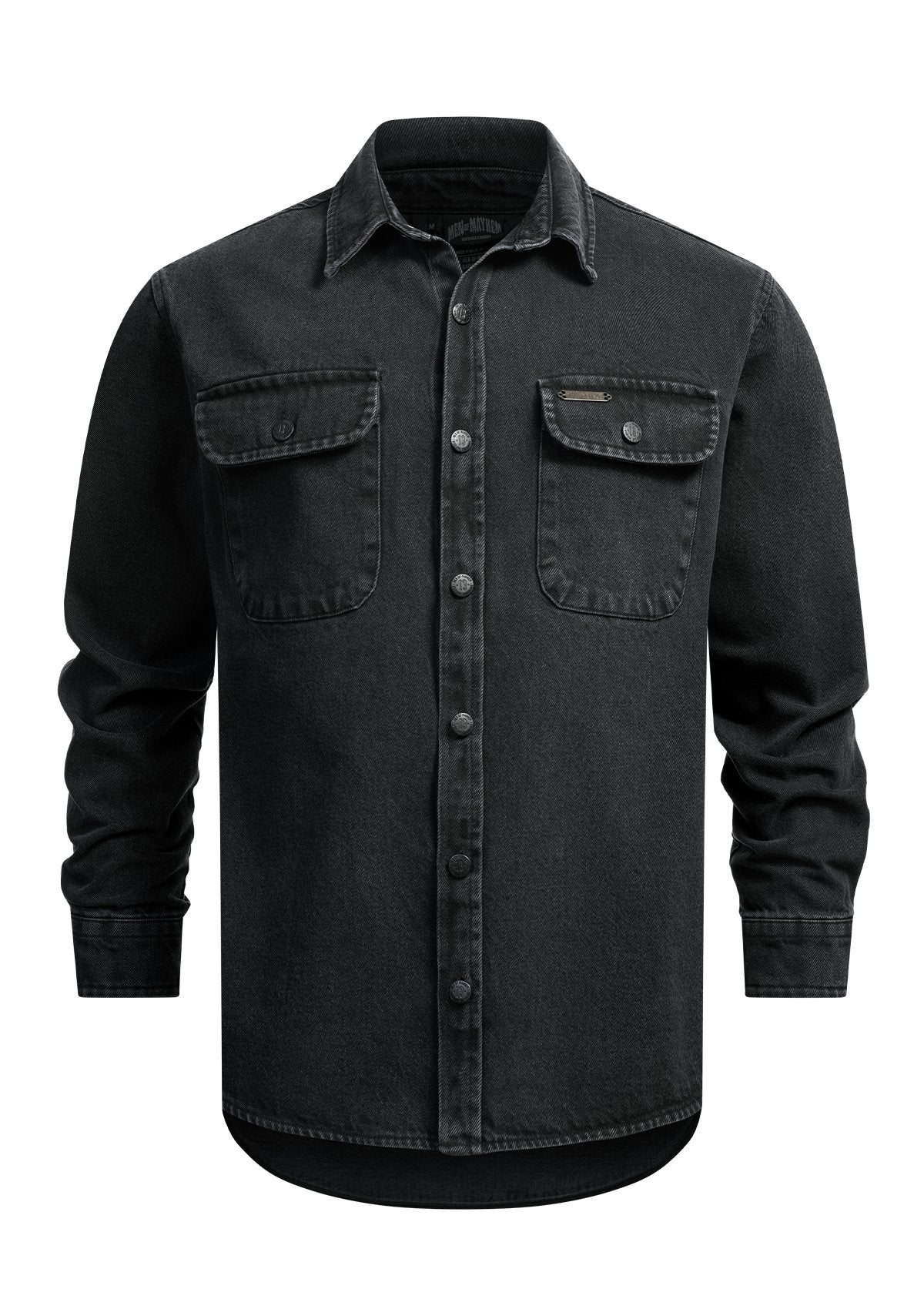 Jeanshemd Shadow BLKW - MEN OF MAYHEM - ALAIKO - EXCHANGES - MM - M - 1060 - JHS - BLKW - black - Hemden