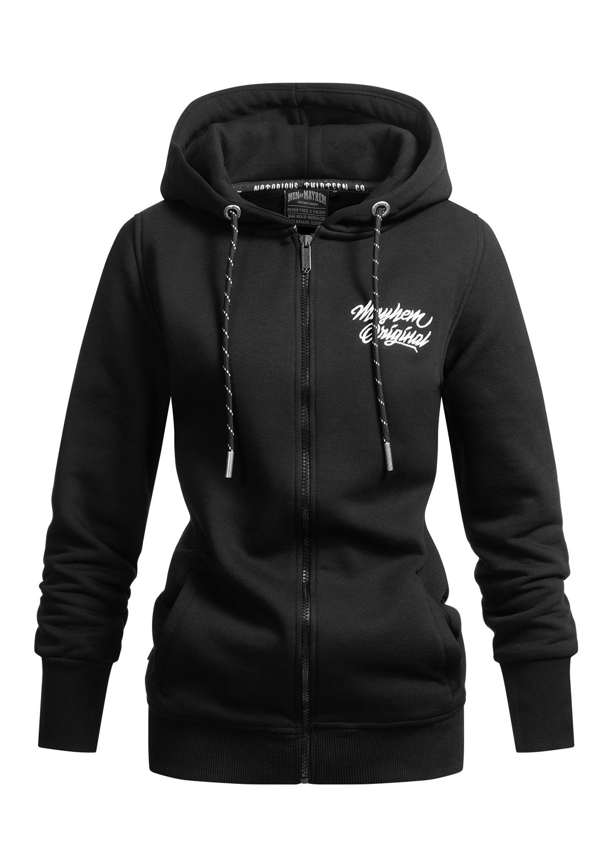 Women Hoody Jacke TWOF S/W - MEN OF MAYHEM - ALAIKO-EXCHANGES-MM-W-2070-HJ-TWOF-SW - Neu - Schwarz